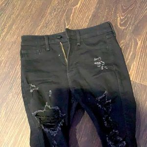 Black ripped jeans